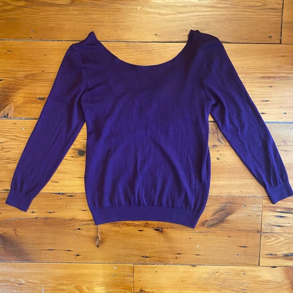 Sandro Cashmere Blend Sweater with Low-Cut Back - Picture 2 of 11